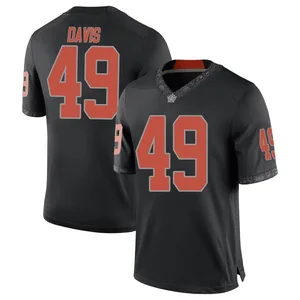 Dylan Davis Nike Oklahoma State Cowboys Men's Replica Football College Jersey - Black